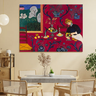 The Red Room (Harmony in Red) – Henri Matisse Painting | HD Canvas Print | Ready to Hang | Wall Art for Bedroom, living room, Hallway (HMWA07)