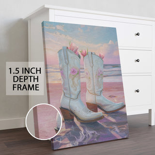 Maximalist Wall Art, Cowgirl Décor, HD Canvas Print, Framed, Ready to Hang. (POMA01)