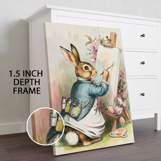 The Gentlebrush Bunny Wall Art Painting, HD Canvas Print, Framed, Ready to Hang. (STOWA108)