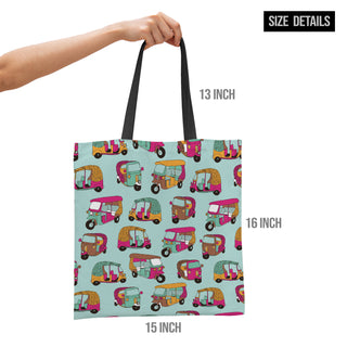Canvas Zip Clouser Tote Bag for Women – 15x16 Inch Reusable Shopping & Everyday Carry Bag (TOBA03)