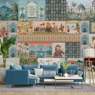 Regal Patchwork Palace – Indian Heritage Collage Wallpaper. (PATCH021)