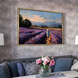 European Cityscape Wall Art, HD Canvas Print, Golden Floater Framed, Ready to Hang, (36 In x 48 In) (EURO-WA-74)