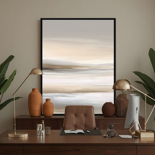 Neutral Abstract Canvas Wall Art – 36x48 Inch Large Modern Painting for Home & Office Decor | HD Canvas Print, Ready to Hang. (ABSWA21)