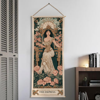 Empress Tarot Wall Hanging Tapestry, Thick fabric, HD Print, Ready to Hang Wall Décor. Size 24 In x 60 In. (TAROTTPS07)