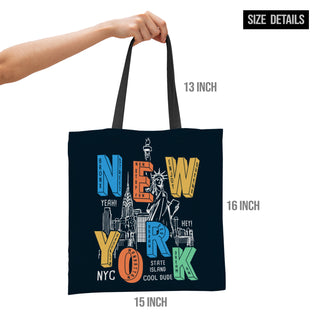 Canvas Zip Clouser Tote Bag for Women – 15x16 Inch Reusable Shopping & Everyday Carry Bag (TOBA05)