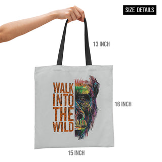 Canvas Zip Clouser Tote Bag for Women – 15x16 Inch Reusable Shopping & Everyday Carry Bag (TOBA07)