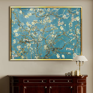 Almond Blossom Floral Giclee Canvas Prints of Van Gogh Paintings Reproduction Flowers Pictures on Canvas Artwork for Bedroom Home Decorations (VAWA01).