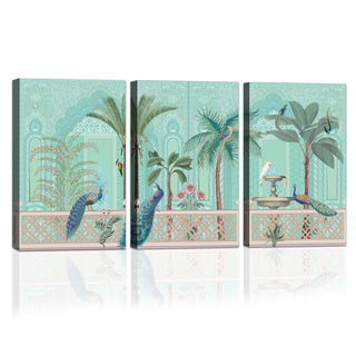 Birds palace, Set of 3 Royal Garden Artwork (ETHWA21)