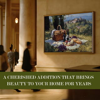 European Cityscape Wall Art, HD Canvas Print, Golden Floater Framed, Ready to Hang, (36 In x 48 In) (EURO-WA-80)