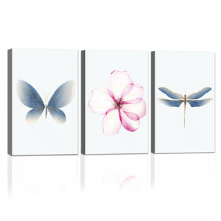 Set of 3 Minimalistic Floral Art (FLWA24).