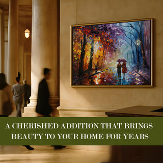 Romantic Couple Wall Art,HD Canvas Print with Premium Golden Floater Frame, Ready to Hang, (36 In x 48 In) (COUPLE-WA-16)