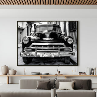 Vintage Cars And Bikes Canvas Wall Art. High Definition Portraits of Automobile. (VCBWA06)