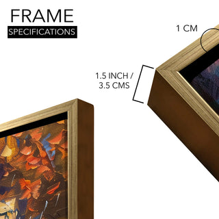 Romantic Couple Wall Art,HD Canvas Print with Premium Golden Floater Frame, Ready to Hang, (36 In x 48 In) (COUPLE-WA-15)
