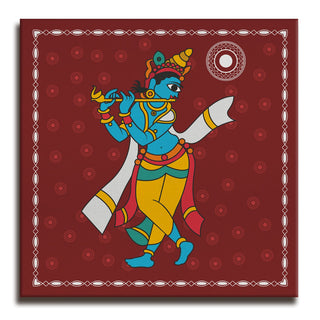 Indian Kalighat Wall Art Canvas Painting For Home and Office Wall Decoration