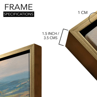 European Cityscape Wall Art, HD Canvas Print, Golden Floater Framed, Ready to Hang, (36 In x 48 In) (EURO-WA-71)