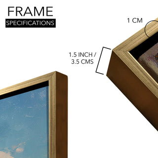 European Cityscape Wall Art, HD Canvas Print, Golden Floater Framed, Ready to Hang, (36 In x 48 In) (EURO-WA-77)