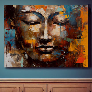 Lord Buddha Canvas Painting For Home Decor, Office walls and Hotels, Resorts Wall Decoration (BDWA04)