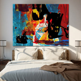 Framed Abstract Oil Pastel Style Wall Art Painting For Home and Hotels Wall Decoration (ABWA02) - Khirki.in 