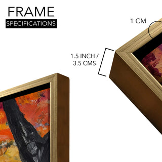 Romantic Couple Wall Art,HD Canvas Print with Premium Golden Floater Frame, Ready to Hang, (36 In x 48 In) (COUPLE-WA-14)