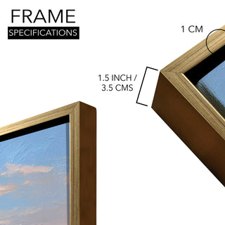 European Cityscape Wall Art, HD Canvas Print, Golden Floater Framed, Ready to Hang, (36 In x 48 In) (EURO-WA-75)