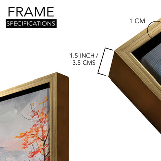 European Cityscape Wall Art, HD Canvas Print, Golden Floater Framed, Ready to Hang, (36 In x 48 In) (EURO-WA-78)