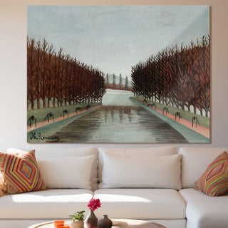 Avenue in the Park of Saint-Cloud – Henri Rousseau Painting | HD Canvas Print | Ready to Hang | Wall Art for Bedroom, living room, Hallway (HRWA05)