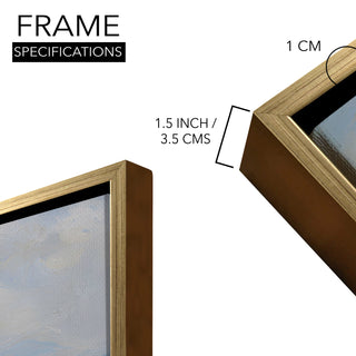 European Cityscape Wall Art, HD Canvas Print, Golden Floater Framed, Ready to Hang, (36 In x 48 In) (EURO-WA-72)