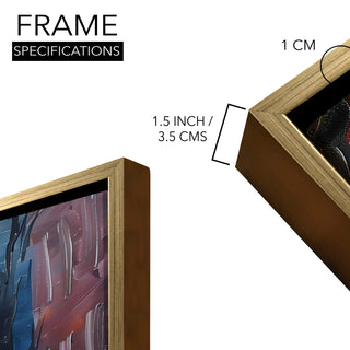 Romantic Couple Wall Art,HD Canvas Print with Premium Golden Floater Frame, Ready to Hang, (36 In x 48 In) (COUPLE-WA-16)