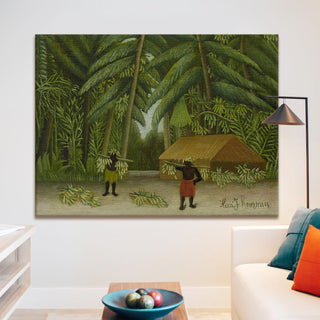 Banana Harvest – Henri Rousseau Painting | HD Canvas Print | Ready to Hang | Wall Art for Bedroom, living room, Hallway (HRWA12)