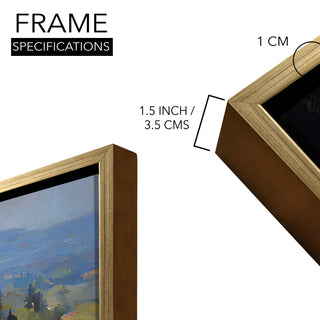 European Cityscape Wall Art, HD Canvas Print, Golden Floater Framed, Ready to Hang, (36 In x 48 In) (EURO-WA-80)