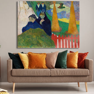 Breton Women by the Sea – Paul Gauguin Painting | HD Canvas Print | Ready to Hang | Wall Art for Bedroom, living room, Hallway (PGWA06)