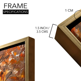 European Cityscape Wall Art, HD Canvas Print, Golden Floater Framed, Ready to Hang, (36 In x 48 In) (EURO-WA-76)