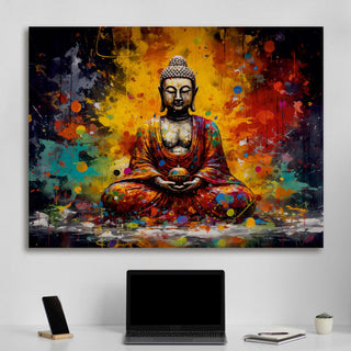 Lord Buddha Canvas Painting For Home Decor, Office walls and Hotels, Resorts Wall Decoration (BDWA01)