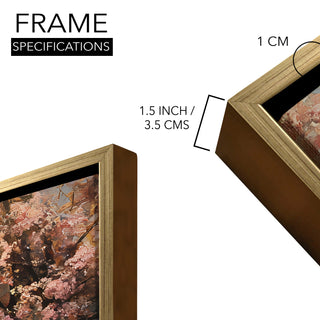 European Cityscape Wall Art, HD Canvas Print, Golden Floater Framed, Ready to Hang, (36 In x 48 In) (EURO-WA-69)