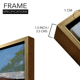 European Cityscape Wall Art, HD Canvas Print, Golden Floater Framed, Ready to Hang, (36 In x 48 In) (EURO-WA-81)