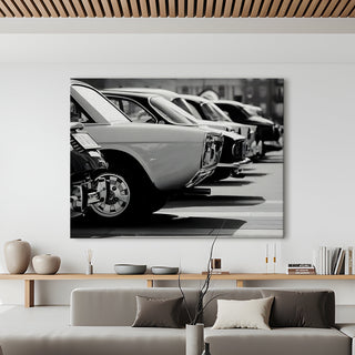 Vintage Cars And Bikes Canvas Wall Art. High Definition Portraits of Automobile. (VCBWA03)