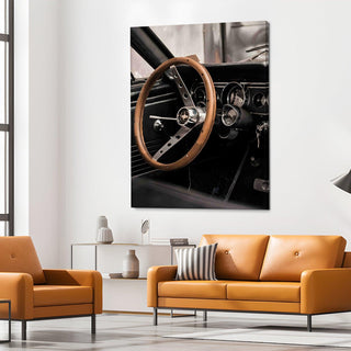 Vintage Cars And Bikes Canvas Wall Art. High Definition Portraits of Automobile. (VCBWA20)