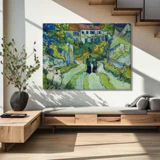 Garden At Arles By Vincent Van Gogh Wall Art, HD Canvas Print, Framed, Ready to Hang. (VAWA019)