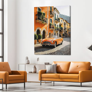 Vintage Cars And Bikes Canvas Wall Art. High Definition Portraits of Automobile. (VCBWA16)