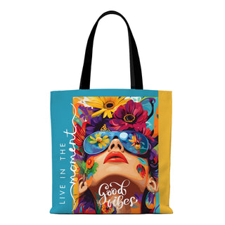 Canvas Zip Clouser Tote Bag for Women – 15x16 Inch Reusable Shopping & Everyday Carry Bag (TOBA16)