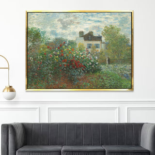 The Artist’s Garden at Argenteuil Painting | HD Canvas Print | Ready to Hang | Wall Art for Bedroom, living room, Hallway (CMWA14)