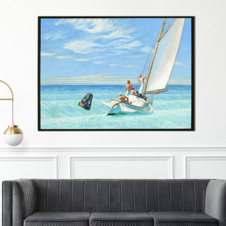Ground Swell – Edward Hopper Painting | HD Canvas Print | Ready to Hang | Wall Art for Bedroom, living room, Hallway (EHWA02)