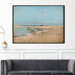 Coastal Seascape by Edgar Degas Painting | HD Canvas Print | Ready to Hang | Wall Art for Bedroom, living room, Hallway (EDWA01)