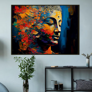 Lord Buddha Canvas Painting For Home Decor, Office walls and Hotels, Resorts Wall Decoration (BDWA02)