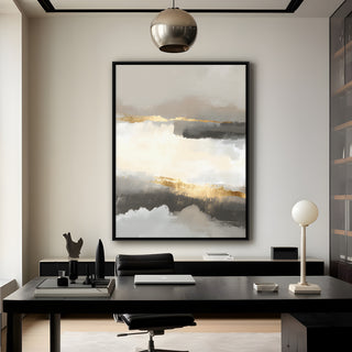 Neutral Abstract Canvas Wall Art – 36x48 Inch Large Modern Painting for Home & Office Decor | HD Canvas Print, Ready to Hang. (ABSWA23)