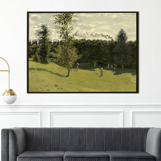 Claude Monet Train in the Countryside Painting | HD Canvas Print | Ready to Hang | Wall Art for Bedroom, living room, Hallway (CMWA09)