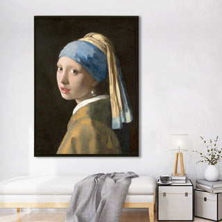 Girl with a Pearl Earring – Johannes Vermeer Painting | HD Canvas Print | Ready to Hang | Wall Art for Bedroom, living room, Hallway (JVWA01)