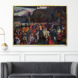 Sunday in Russia – Wassily Kandinsky Painting | HD Canvas Print | Ready to Hang | Wall Art for Bedroom, living room, Hallway (WKWA08)