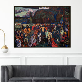 Sunday in Russia – Wassily Kandinsky Painting | HD Canvas Print | Ready to Hang | Wall Art for Bedroom, living room, Hallway (WKWA08)