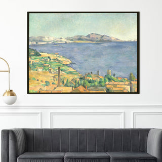The Bay of Marseille, Seen from L’Estaque – Paul Cézanne Painting | HD Canvas Print | Ready to Hang | Wall Art for Bedroom, living room, Hallway (PCWA10)